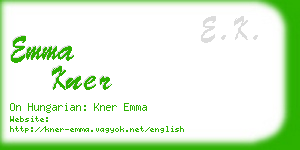 emma kner business card